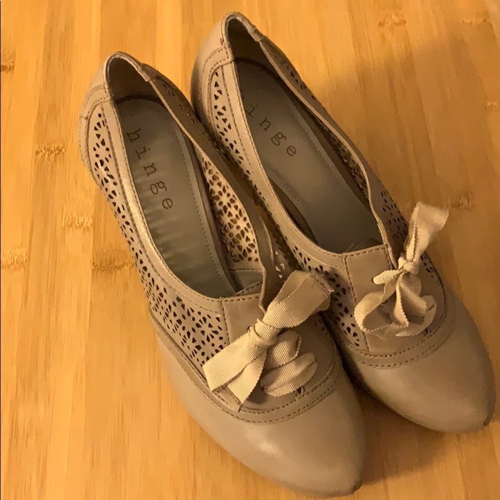 Hinge leather booties